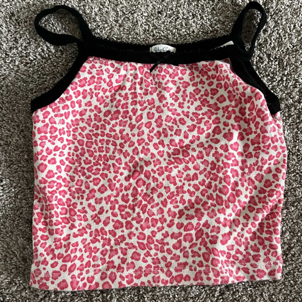 Brandy Melville pink cheetah print shirt